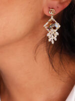 گوشواره زنانه جواهری کد E1113 - Image 2