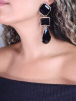 گوشواره زنانه سنگ سیاه کد E1108