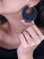 گوشواره چرمی دایره کد E1105 - Image 2