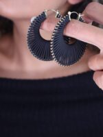 گوشواره چرمی دایره کد E1105 - Image 4