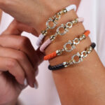 دستبند زنانه Ferragamo نگین دار کد B2112