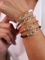 دستبند زنانه Ferragamo نگین دار کد B2112