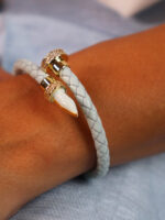 دستبند زنانه چرمی هرمس کد B2111 - Image 2