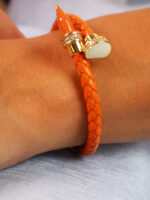 دستبند زنانه چرمی هرمس کد B2111 - Image 6