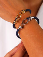 دستبند امگا مستر نگین دار کد B2107 - Image 2