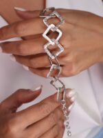 دستبند زنانه ورشو(عثمانی) مربع کدB2117