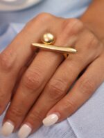 انگشتر زنانه نقطه خط ورشو(عثمانی) کد R4106 - Image 4