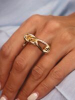 انگشتر زنانه دوگره کد N4102 - Image 2