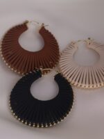 گوشواره چرمی دایره کد E1105 - Image 8