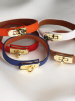 دستبند زنانه چرمی قفل هرمس کد B2122 - Image 8