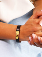 دستبند زنانه چرمی قفل هرمس کد B2122 - Image 7