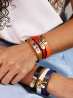 دستبند زنانه چرمی قفل هرمس کد B2122