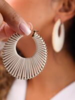 گوشواره چرمی دایره کد E1105 - Image 9