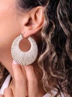 گوشواره چرمی دایره کد E1105 - Image 10