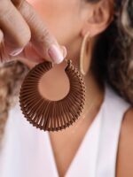 گوشواره چرمی دایره کد E1105 - Image 12