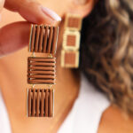 گوشواره زنانه چرم کد E1106