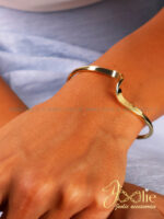 بنگل زنانه طرح موج کد B2127 - Image 2