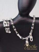 ست گردنبند گوشواره دستبند زنانه طرح طلا تیفانی اند کو | TIFANY & CO کد S5103 - Image 3