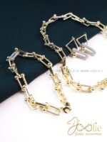 ست گردنبند گوشواره دستبند زنانه طرح طلا تیفانی اند کو | TIFANY & CO کد S5103 - Image 2