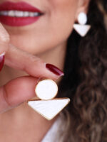 گوشواره زنانه دایره مثلت کد E1119