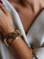 بنگل دستبند زنانه طرح طلا مدل رسا گلد کد B2145 - Image 2