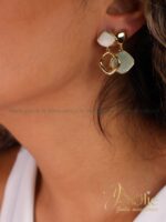 گوشواره زنانه طرح طلا|مخمل کد E1148 - Image 2