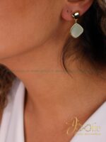 گوشواره زنانه طرح طلا|مخمل کد E1148 - Image 3