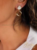 گوشواره زنانه طرح طلا|مخمل کد E1148 - Image 4