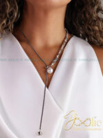 گردنبند زنانه طرح طلاسفید مدل ماهدخت کد N3123 - Image 3