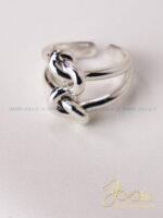 انگشتر زنانه دو گره کدR4110 - Image 4