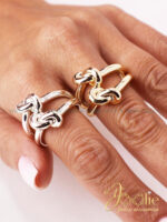 انگشتر زنانه دو گره کدR4110