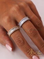 انگشتر زنانه طرح طلا | جواهری کد R4116 - Image 3