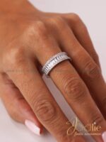 انگشتر زنانه طرح طلا | جواهری کد R4116 - Image 4