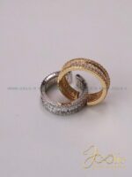 انگشتر زنانه طرح طلا | جواهری کد R4116 - Image 2