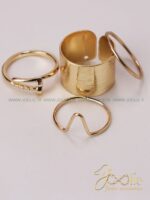 انگشتر زنانه سه عددی طرح طلا کد R4125 - Image 3