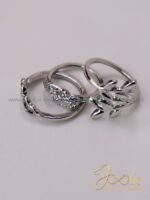 انگشتر زنانه سه عددی طرح طلا کد R4125 - Image 11