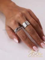 انگشتر زنانه سه عددی طرح طلا کد R4125 - Image 12