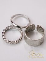 انگشتر زنانه سه عددی طرح طلا کد R4125 - Image 13