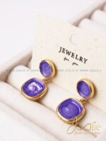 گوشواره زنانه میناکاری ویولت کد E1161 - Image 2