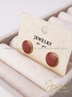 گوشواره زنانه میناکاری مدل دکمه کد E1156 - Image 7