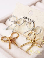 گوشواره زنانه طرح طلا مدل پاپیون کدE1155