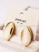 گوشواره زنانه مینا کاری مدل مهتاب کد E1178 - Image 2