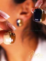 گوشواره زنانه مینا - طلا کد E1169 - Image 2