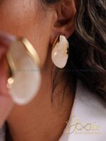 گوشواره زنانه مینا کاری مدل مهتاب کد E1178 - Image 4