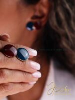 گوشواره زنانه میناکاری مدل دکمه کد E1156 - Image 10