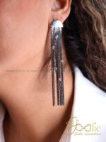 گوشواره زنانه طرح طلا نگین دار کد E1187 - Image 5