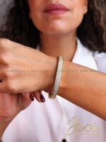 دستبند زنانه طرح طلا - جواهری کد B2168 - Image 3