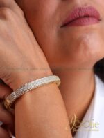 دستبند زنانه طرح طلا - جواهری کد B2168 - Image 4