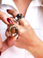 انگشتر زنانه طرح طلا مدل دفرم کدR4131