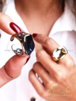 انگشتر زنانه طرح طلا مدل دفرم کدR4131 - Image 4